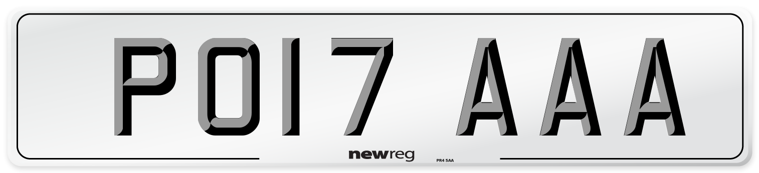 PO17 AAA Number Plate from New Reg